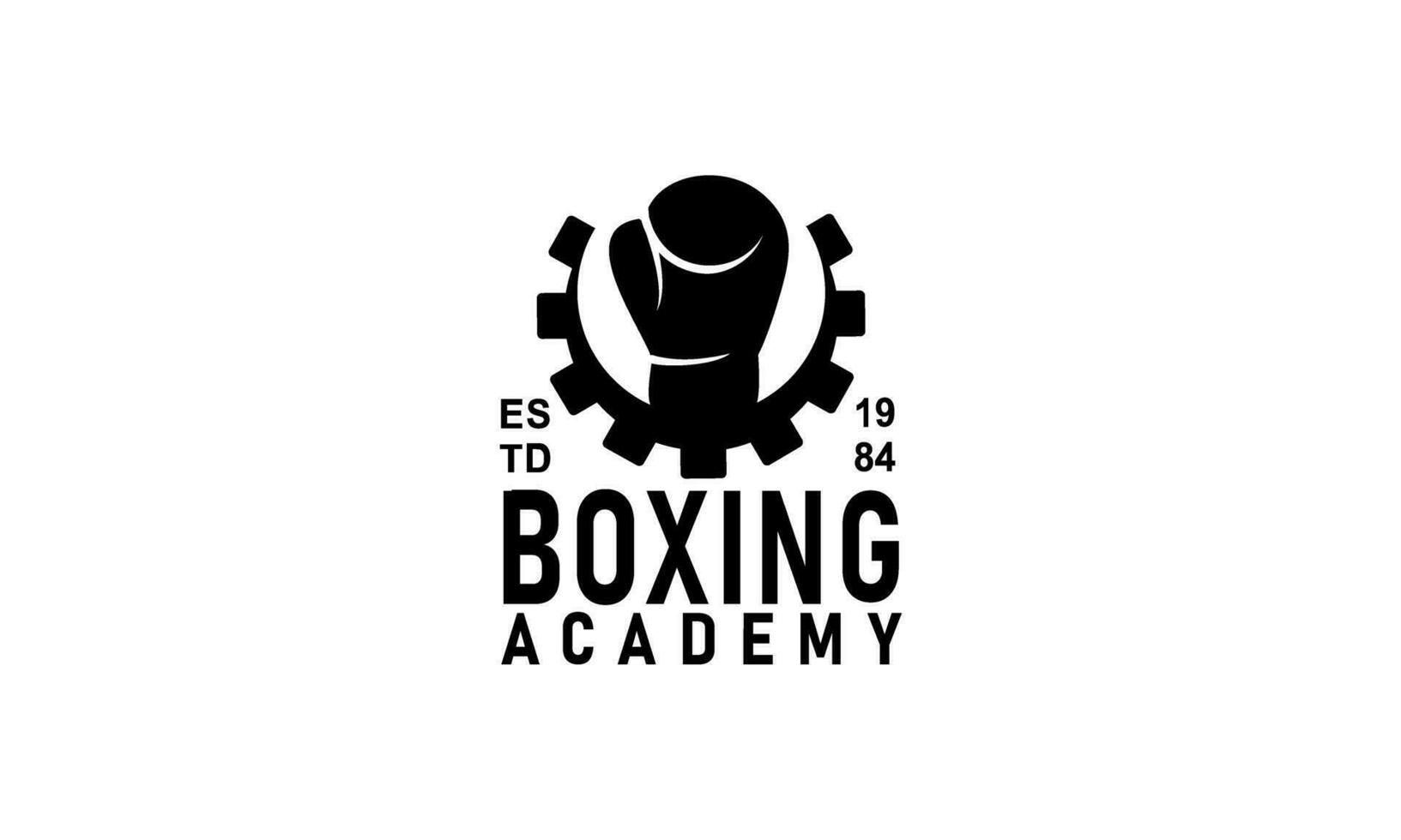 boxe logo conception modèle vecteur