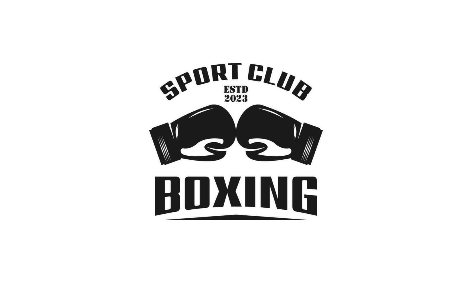 boxe logo conception modèle vecteur