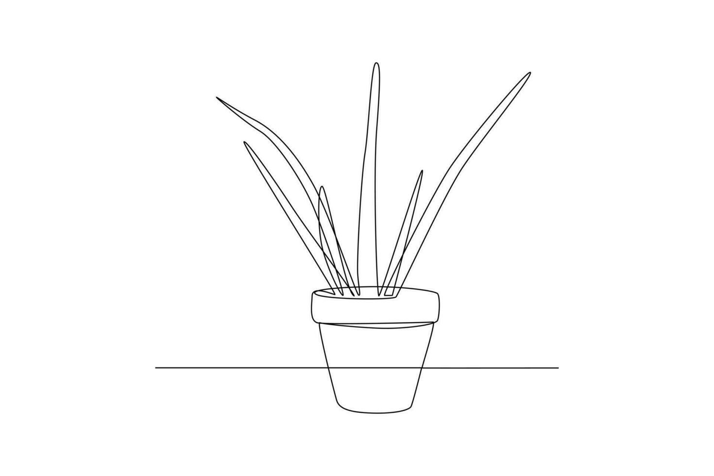 Célibataire un ligne dessin les plantes et herbes concept. continu ligne dessiner conception graphique vecteur illustration.