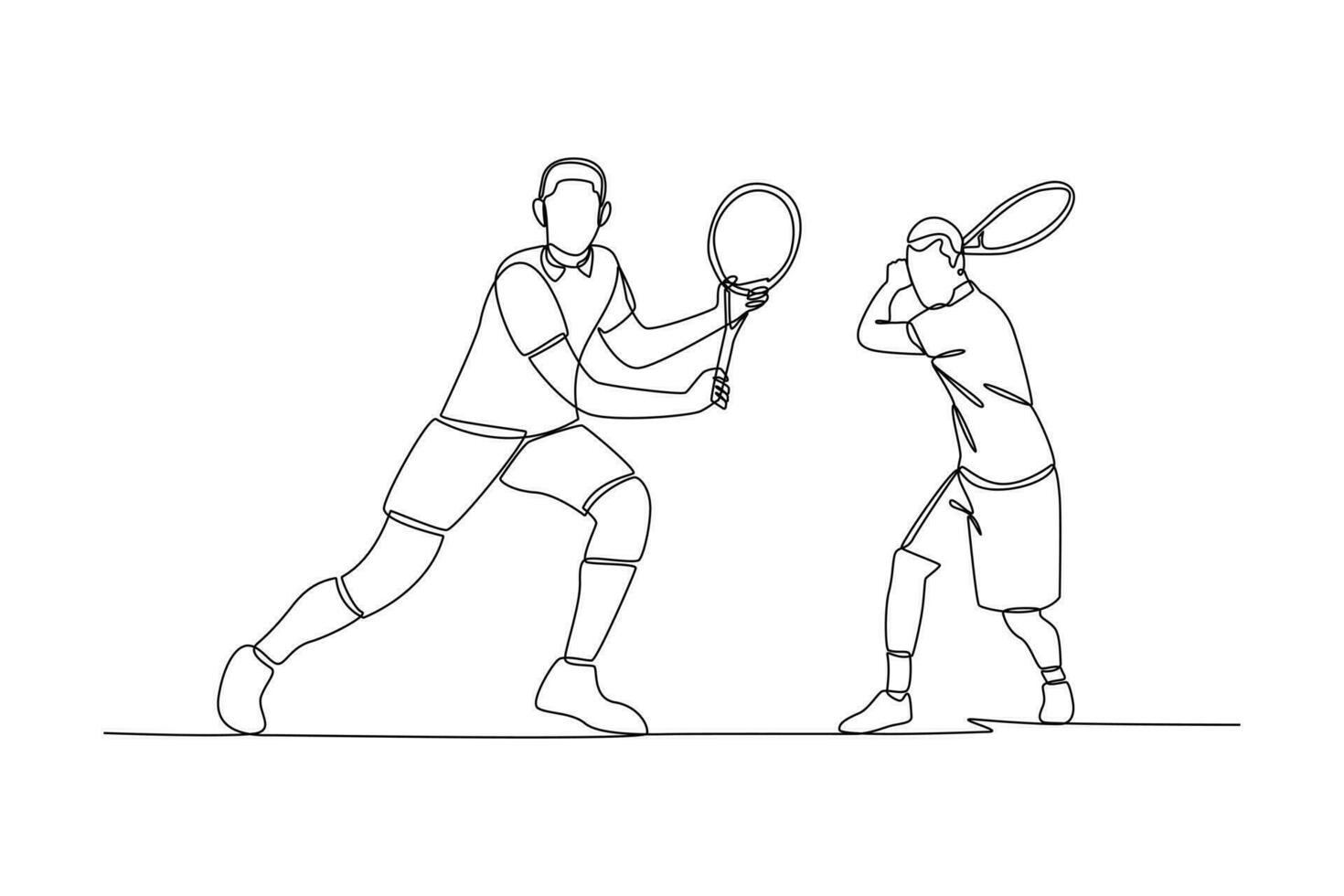 continu un ligne dessin jeunesse des sports concept. Célibataire ligne dessiner conception vecteur graphique illustration.