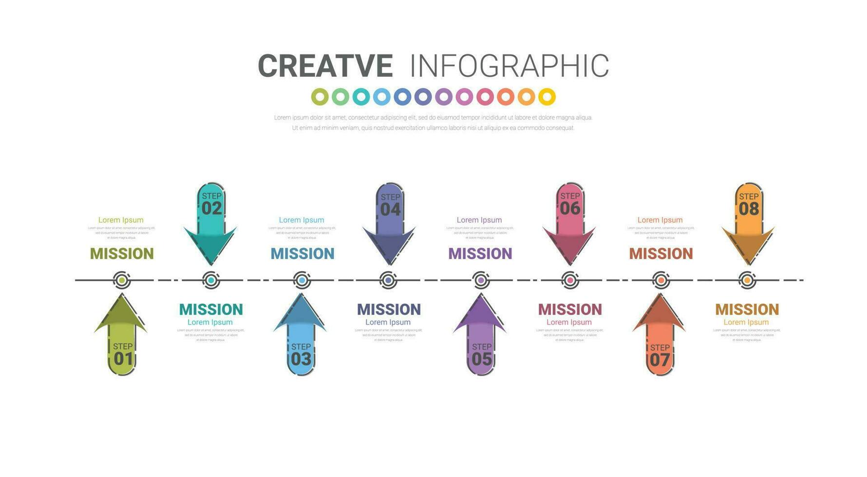 infographie élément conception pour 8 option, pouvez être utilisé pour affaires concept pas ou processus, Les données visualisation. vecteur