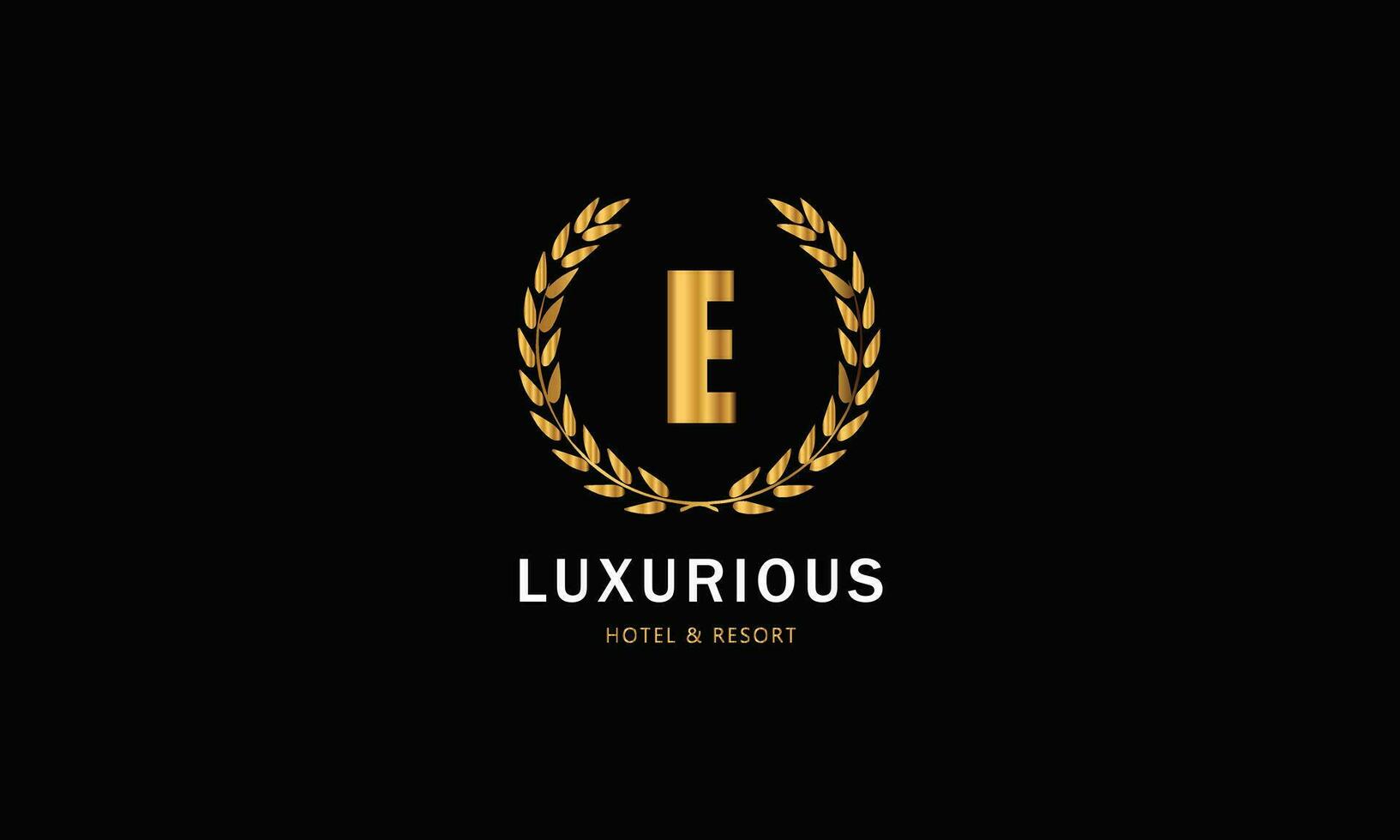 luxe lettre e logo conception vecteur