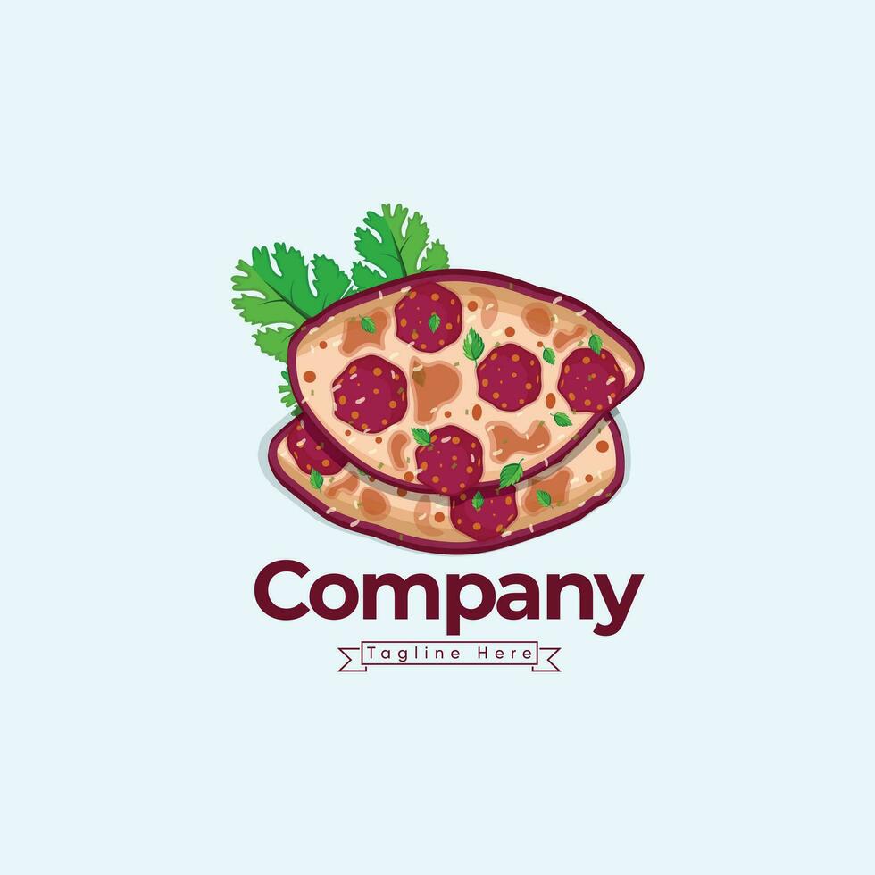 prime Ail pain Pizza des illustrations et logo modèle conception, légume pour bar déjeuner, art isolé dessin fruit du vin brunch éléments vecteur logo collections conception.