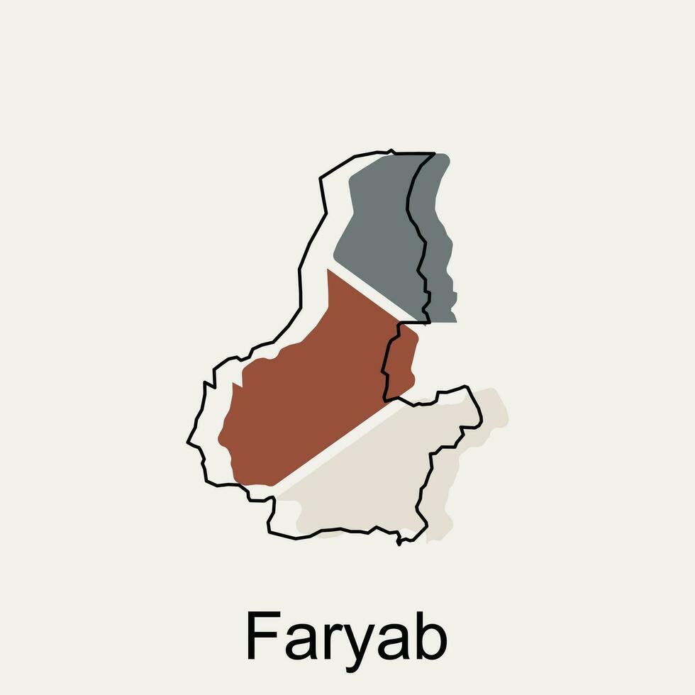 carte de faryab moderne géométrique logo, abstrait, dessins concept, logo, logotype élément pour modèle. vecteur