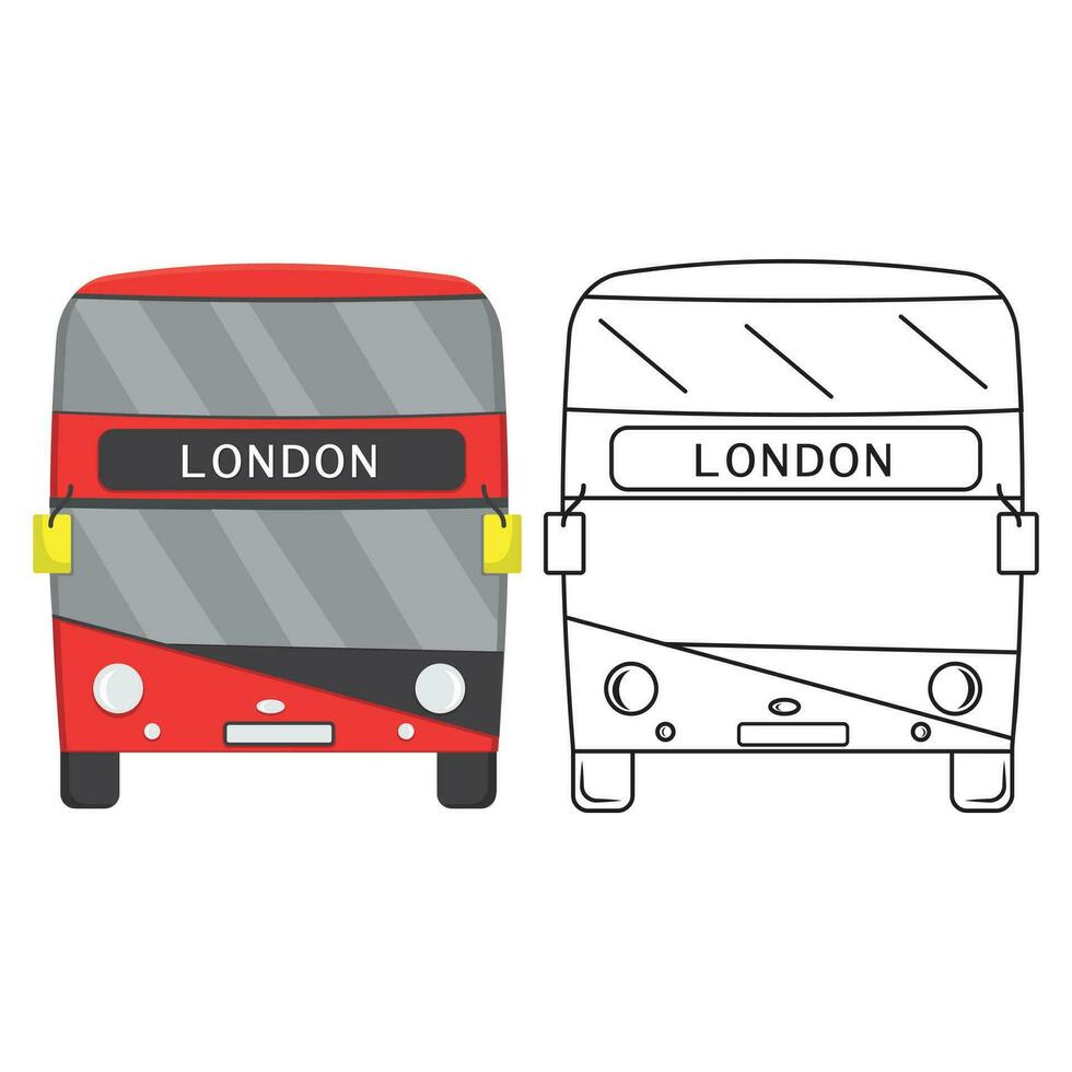 Londres rouge autobus vecteur illustration isolé sur blanc Contexte