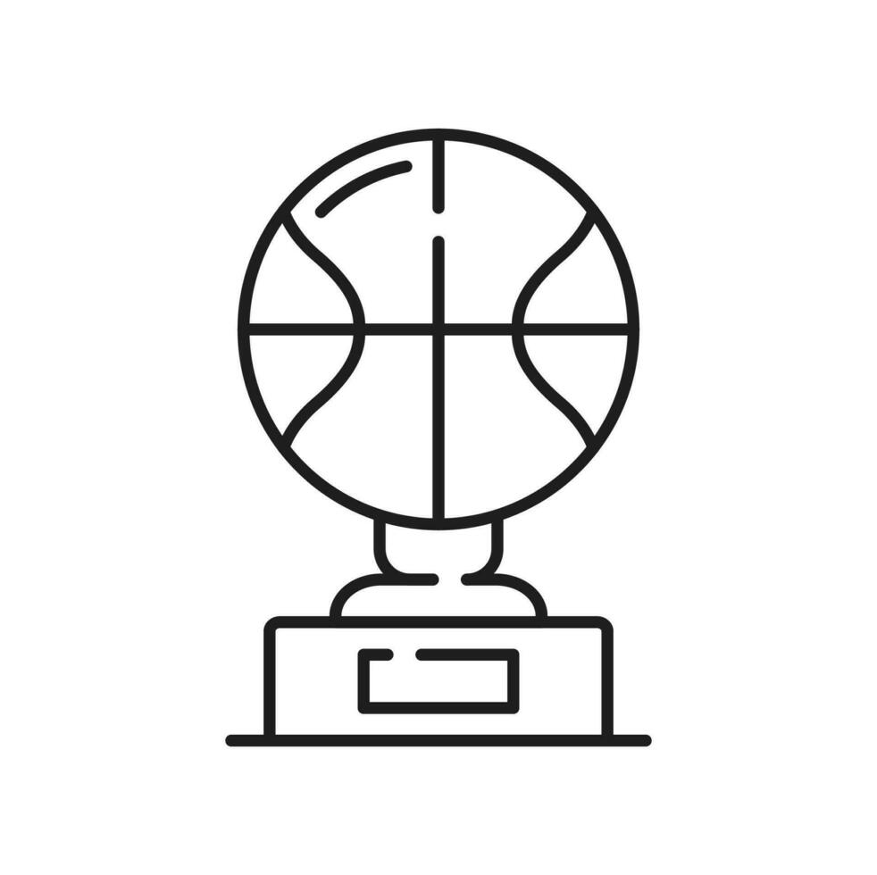 basketball décerner, Balle trophée icône, sport prix vecteur