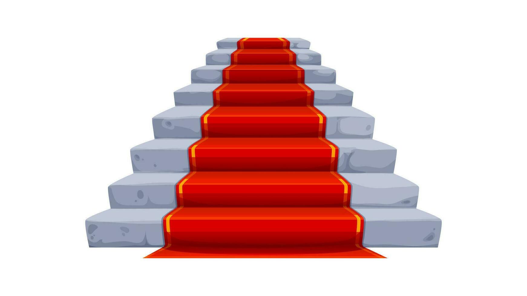 Château pierre escaliers, escalier avec rouge tapis vecteur