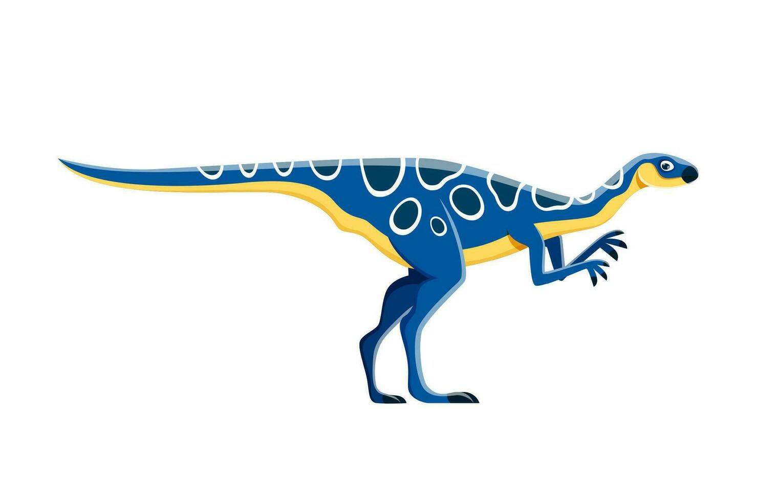 dessin animé hypsilophodon dinosaure personnage ou dino vecteur