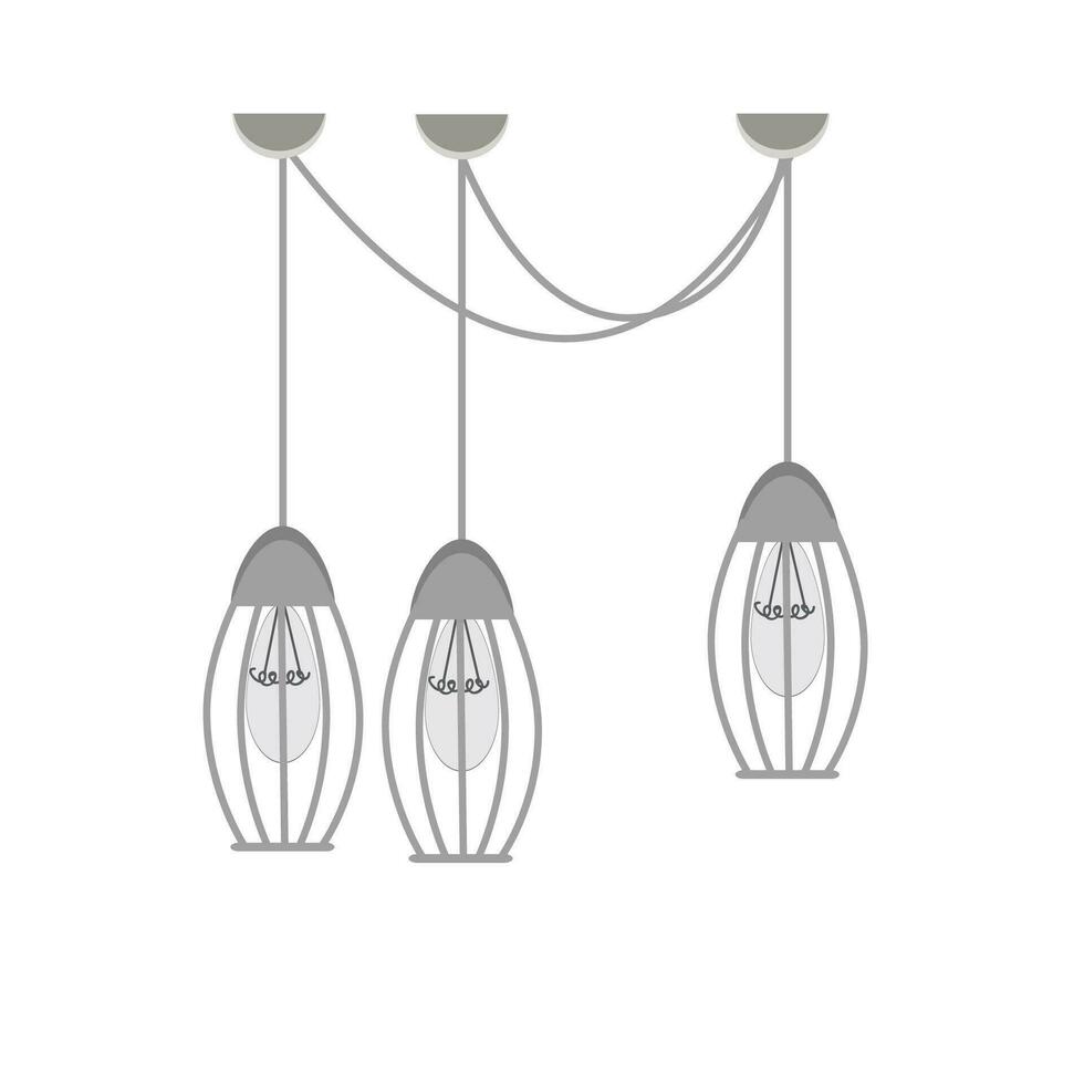 vecteur plat illustration. pendaison plafond lampe dans moderne style
