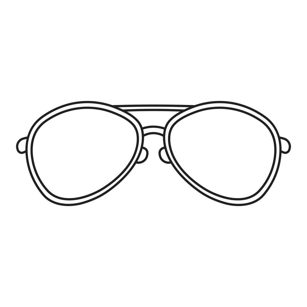 main tiré des gamins dessin vecteur illustration des lunettes de soleil plat dessin animé isolé