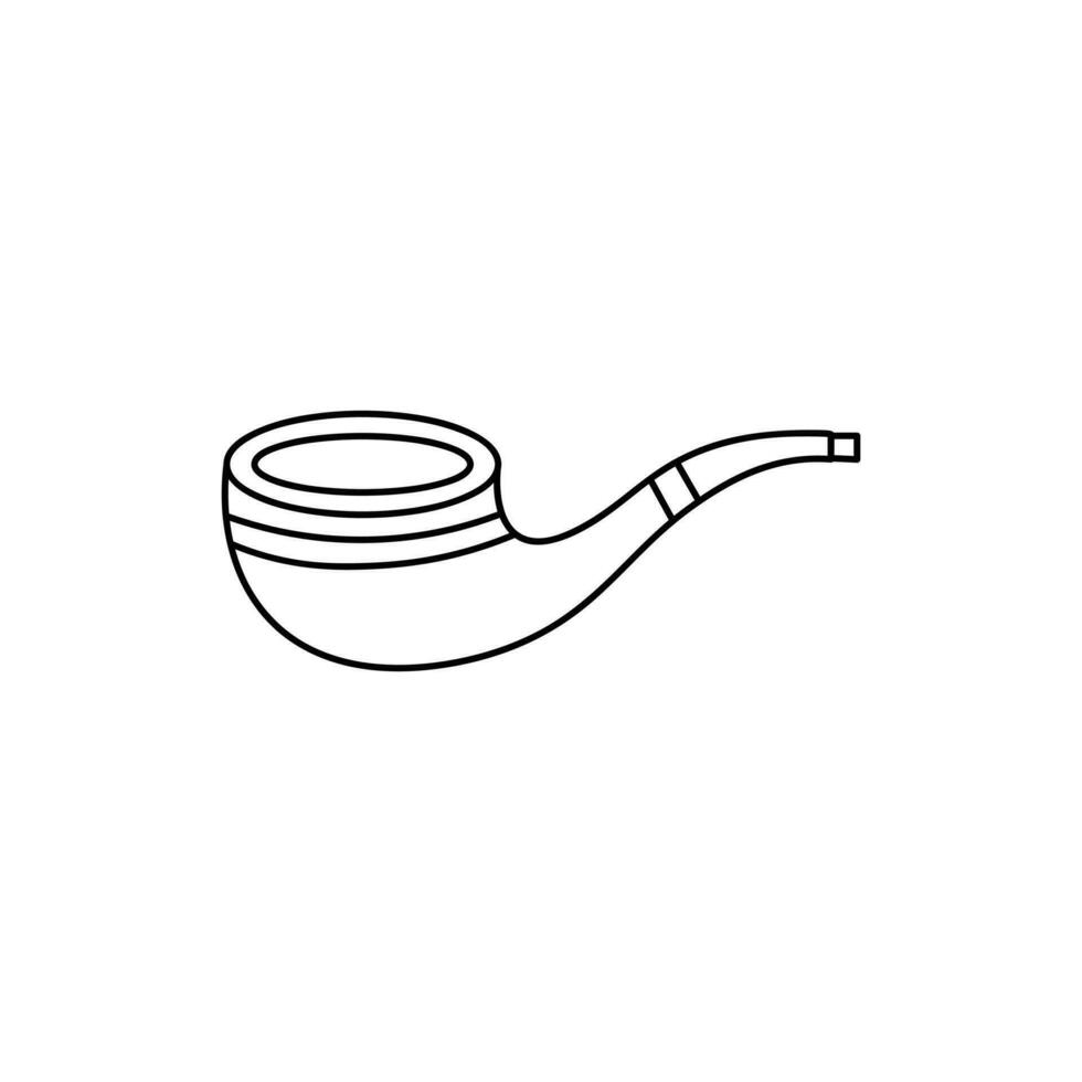 main tiré des gamins dessin dessin animé vecteur illustration le tabac fumeur tuyau icône isolé sur blanc Contexte