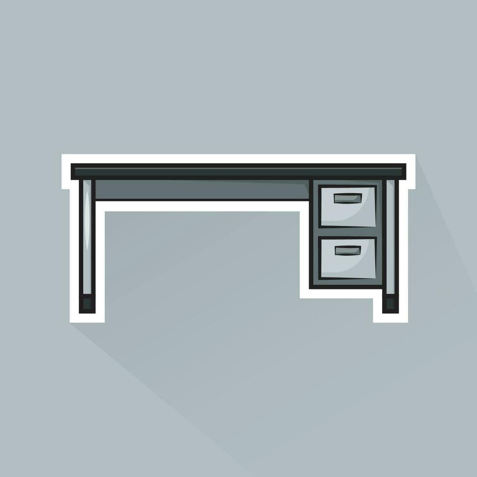 illustration vecteur de gris Bureau bureau dans plat conception