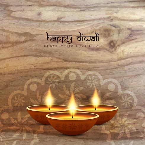 Abstrait joyeux Diwali texture du bois vecteur