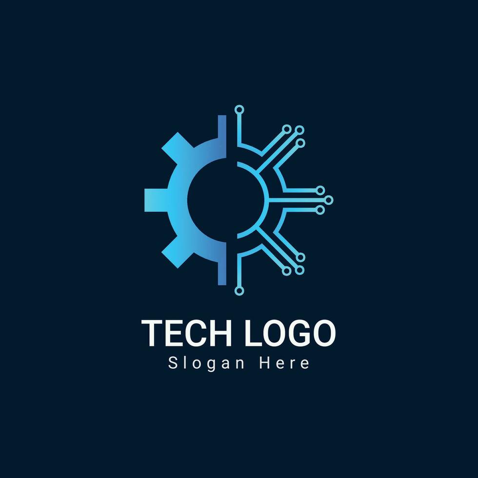 équipement technologie logo avec réglage icône conception vecteur modèle