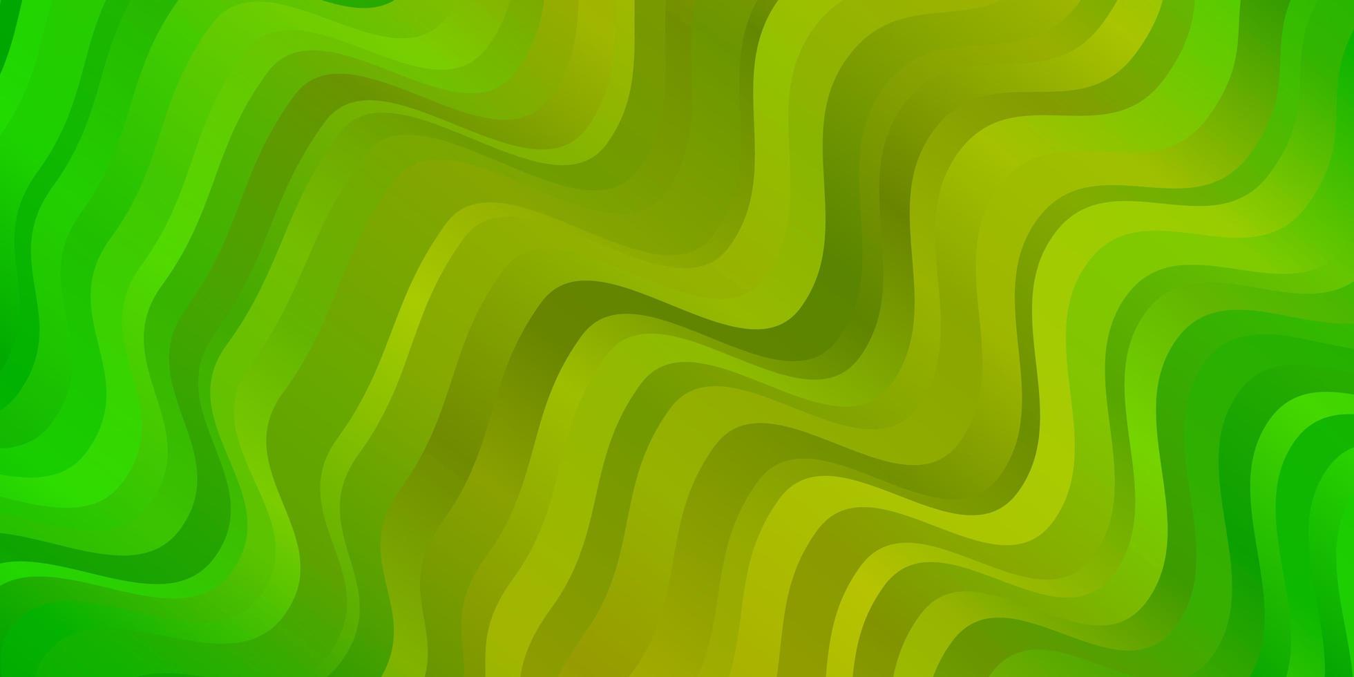 toile de fond de vecteur jaune vert clair avec illustration d'arc circulaire dans un style abstrait avec modèle incurvé dégradé pour téléphones portables