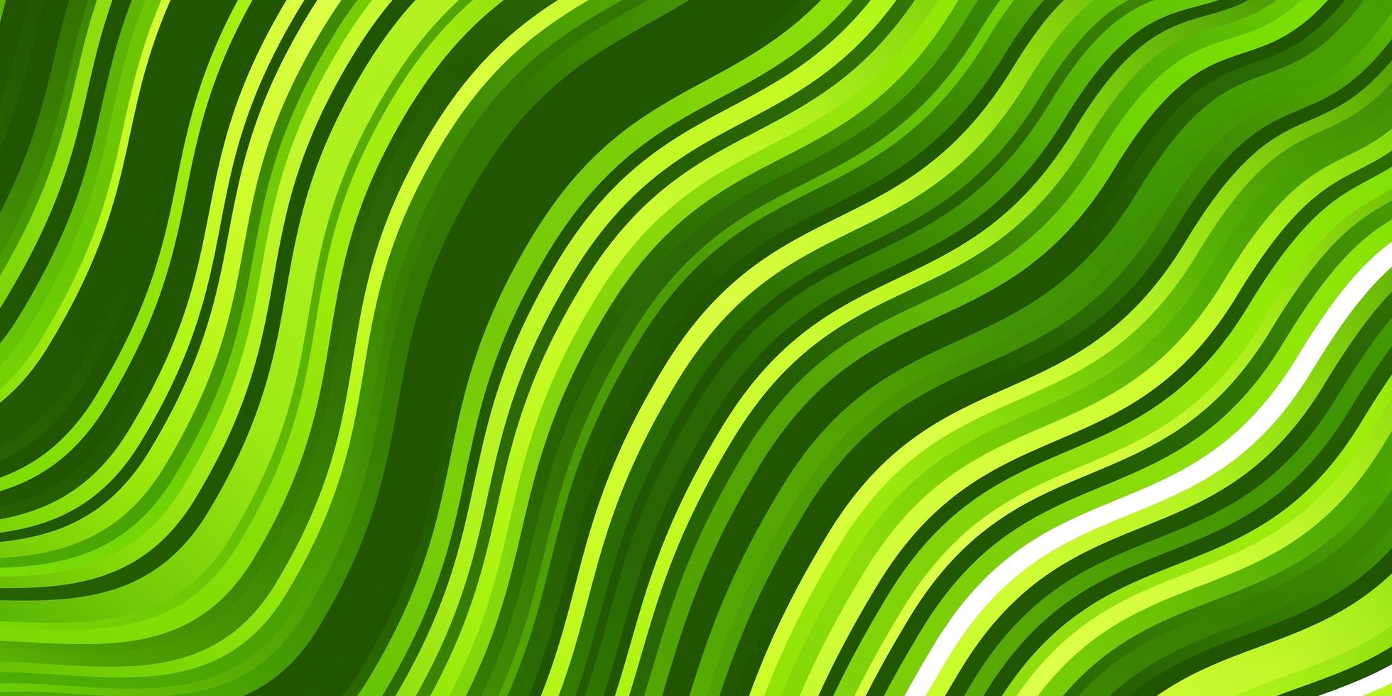 toile de fond de vecteur jaune vert clair avec illustration lumineuse de lignes pliées avec motif d'arcs circulaires dégradés pour les publicités