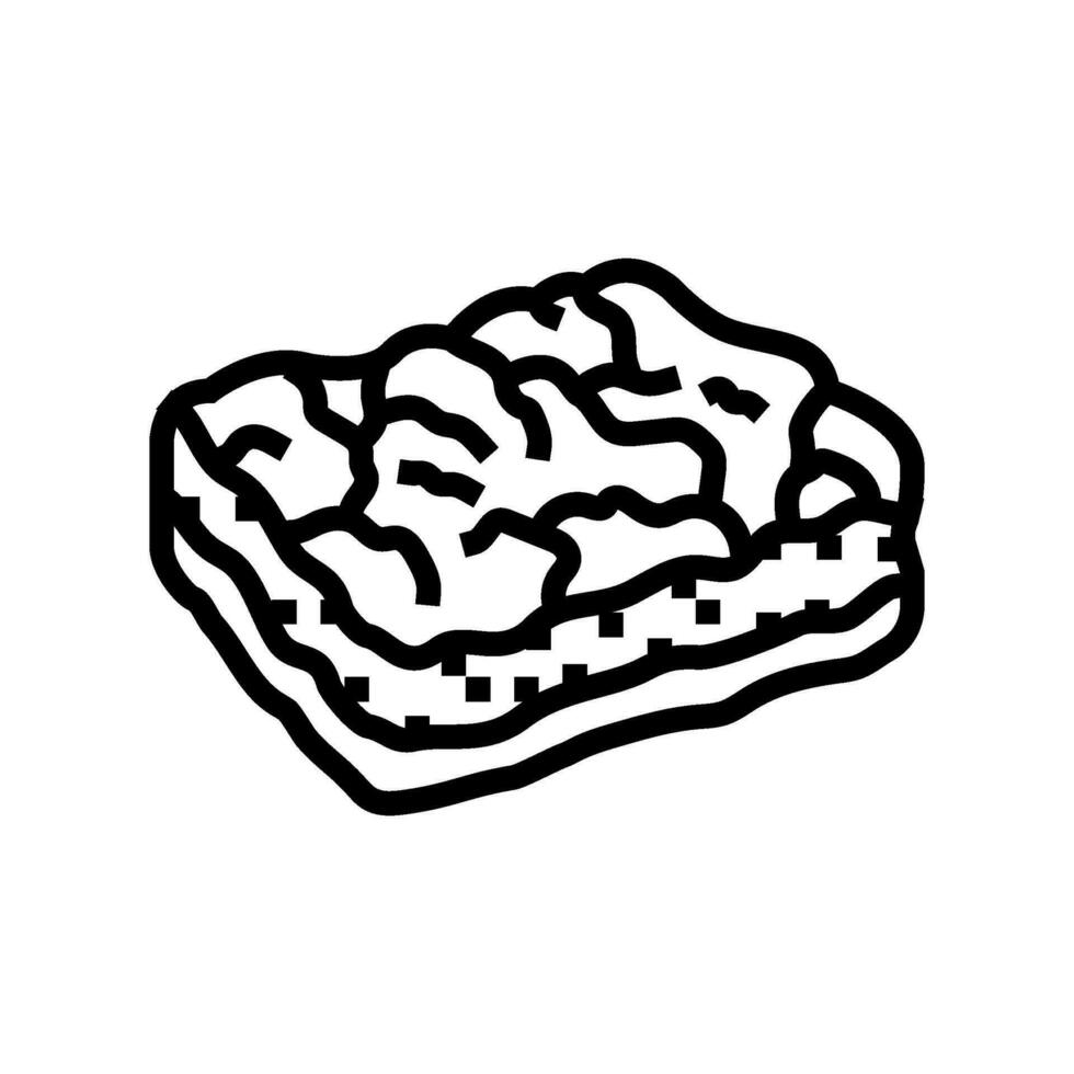myrtille émietter nourriture casse-croûte ligne icône vecteur illustration