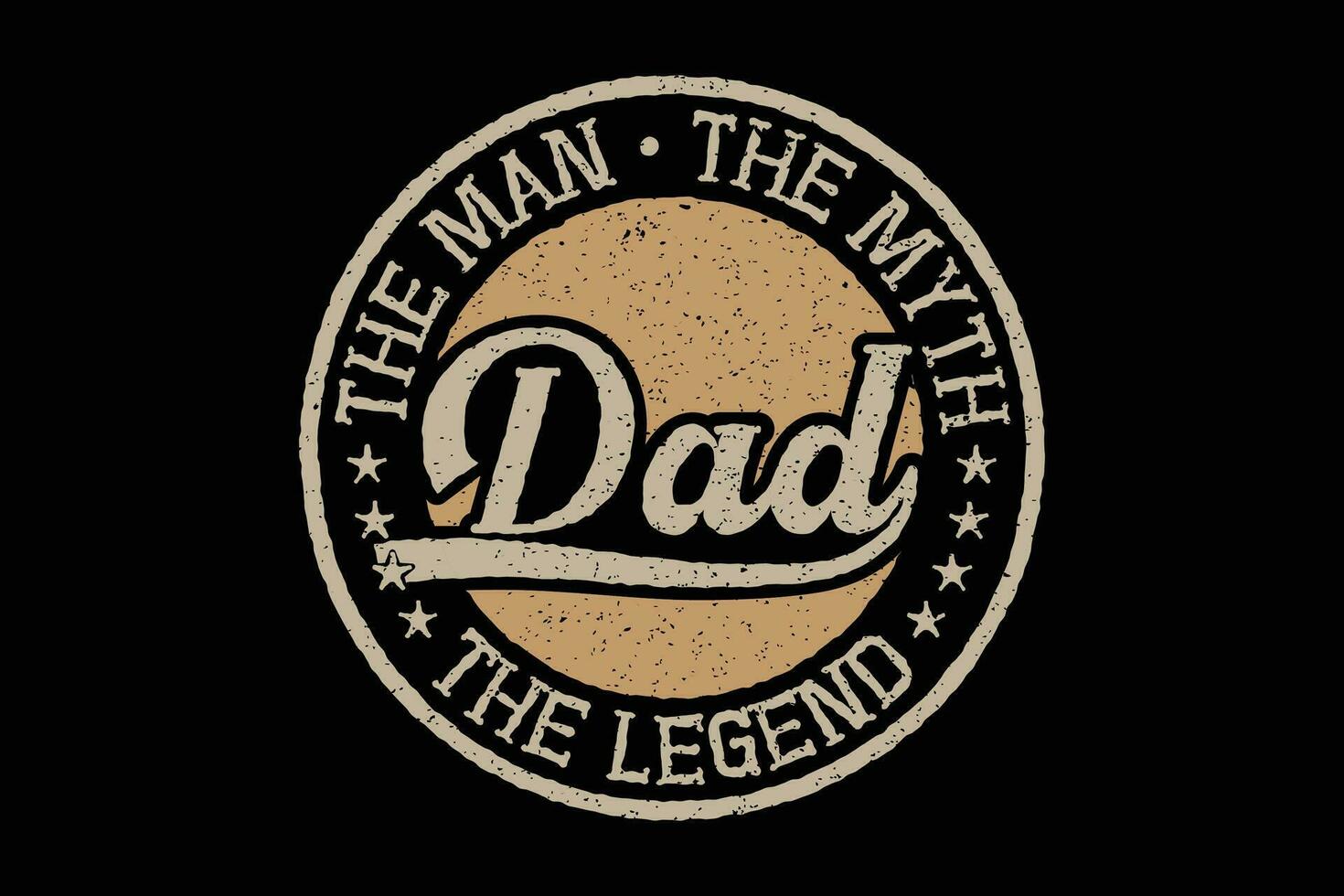 le homme le mythe papa le Légende ancien badge T-shirt vecteur