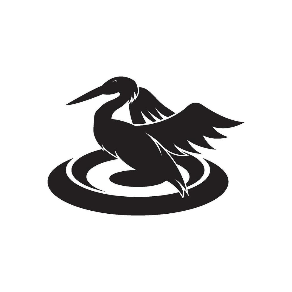 cigogne logo icône, vecteur illustration modèle conception.