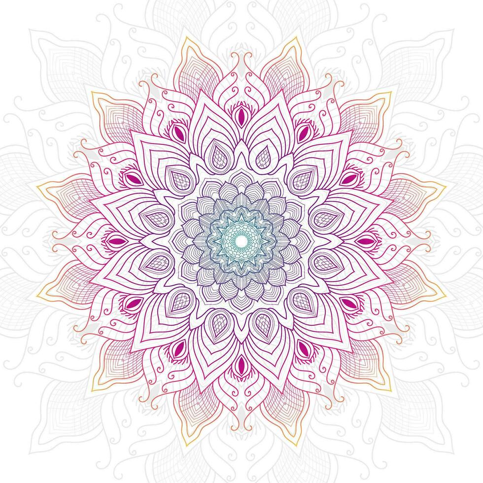 mandala floral conception modèle. ornemental luxe mandala modèle. coloration livre page. henné tatouage mandala ou mehndi style. vecteur