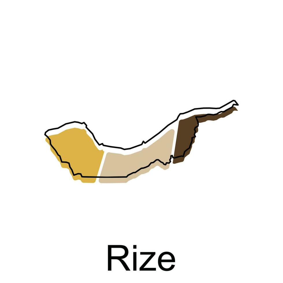 carte de riz Province de dinde illustration conception, dinde monde carte international vecteur modèle