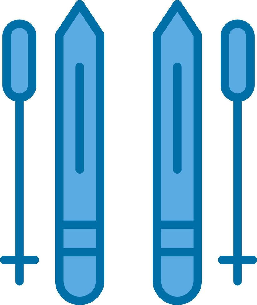 ski poteaux vecteur icône conception