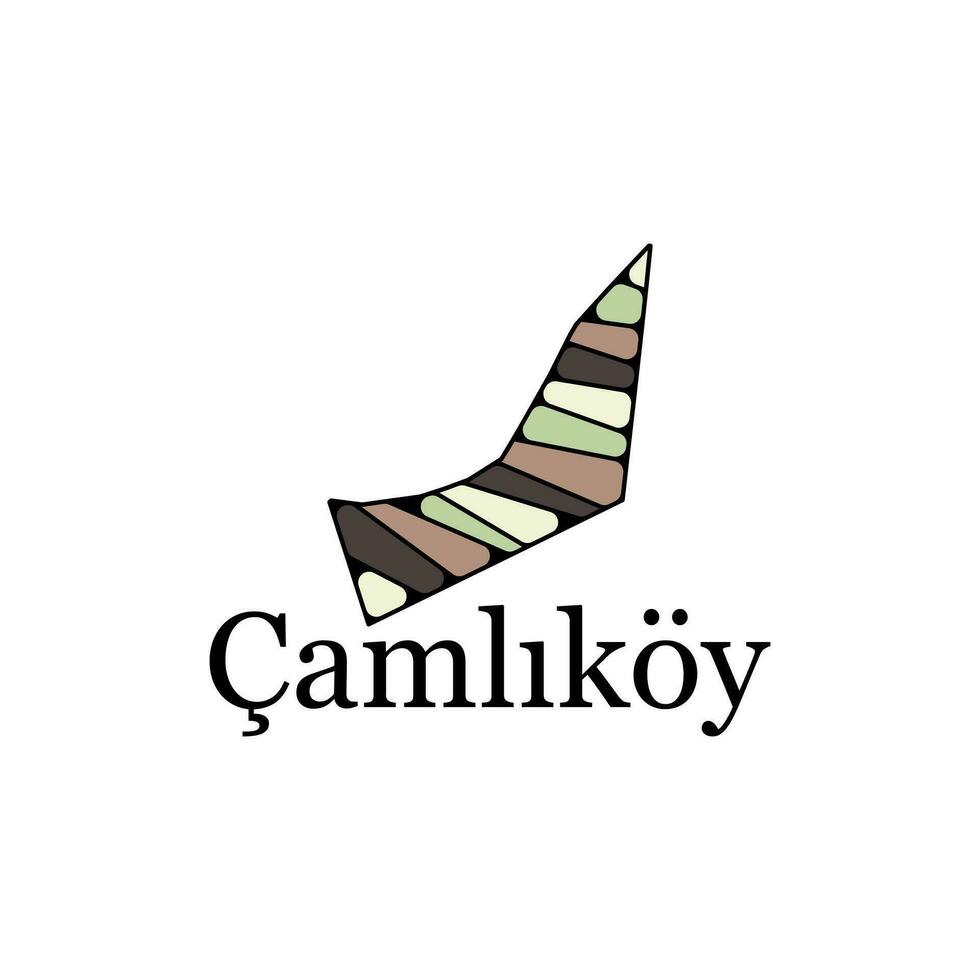 camlikoy ville. carte vecteur illustration, carte de le pays de dinde illustration conception modèle