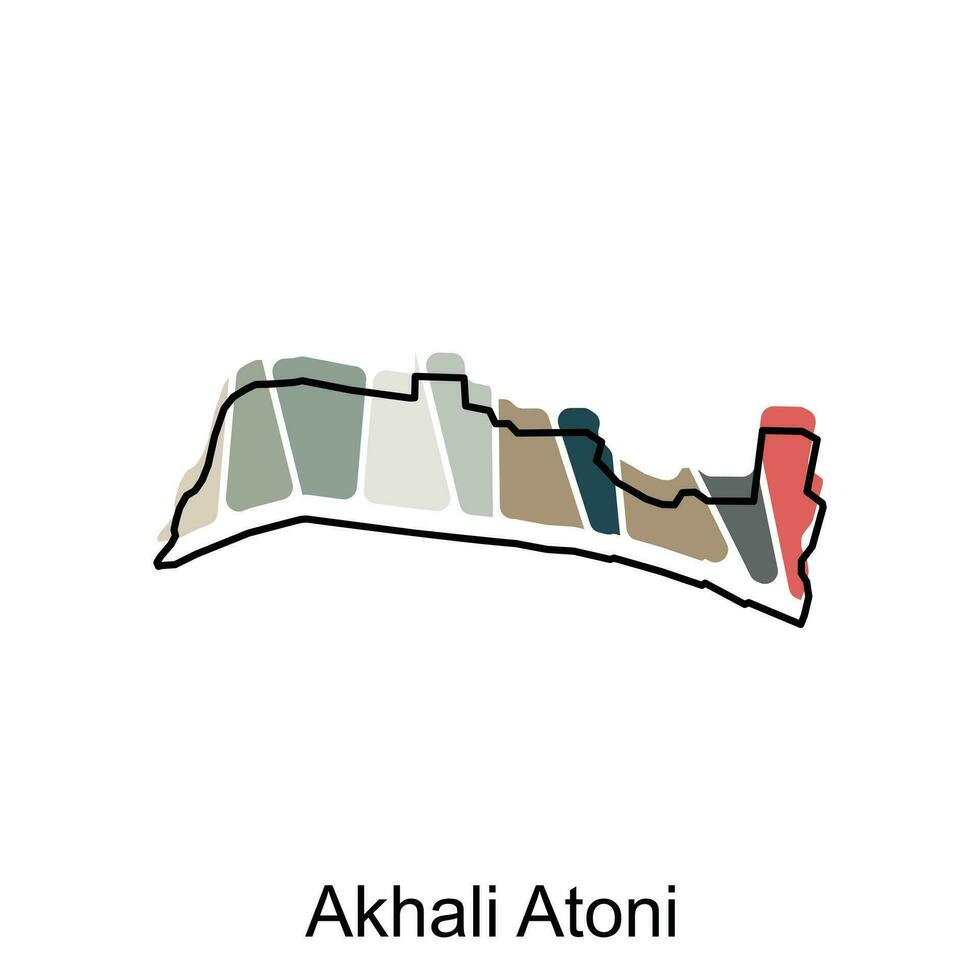 carte de akhali atoni Géorgie haute détaillé sur blanc Contexte. abstrait conception vecteur modèle