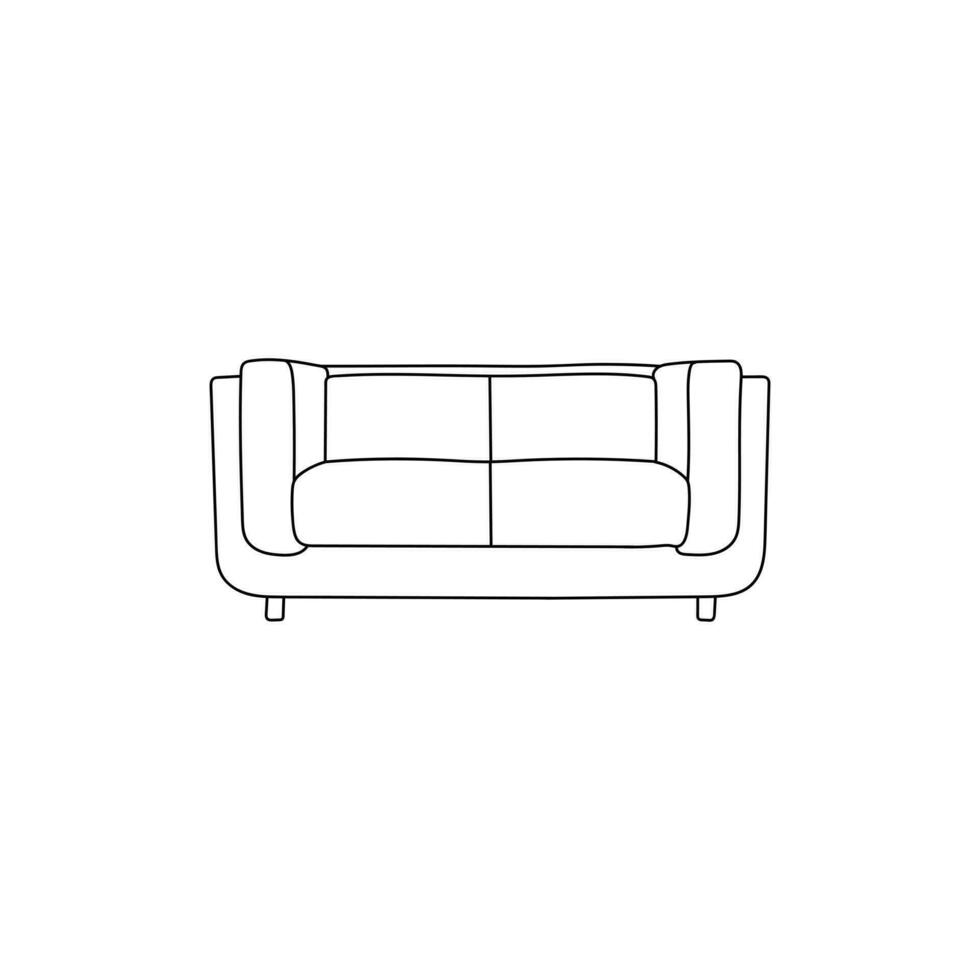 canapé chaise maison meubles logo symbole conception illustration, canapé chaise logo abstrait vecteur