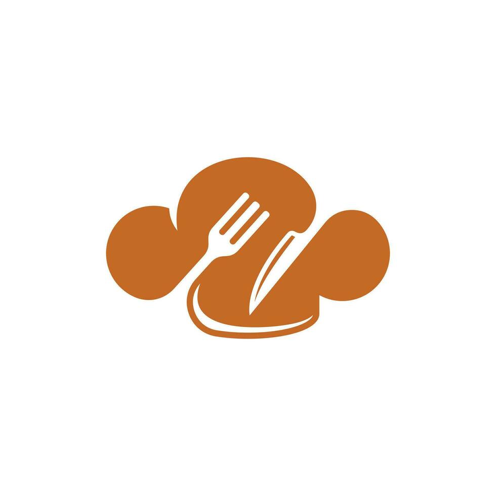 cuisine chef chapeau conception logo modèle, chef logo conception. restaurant logo, cette logo génial pour votre restaurant vecteur