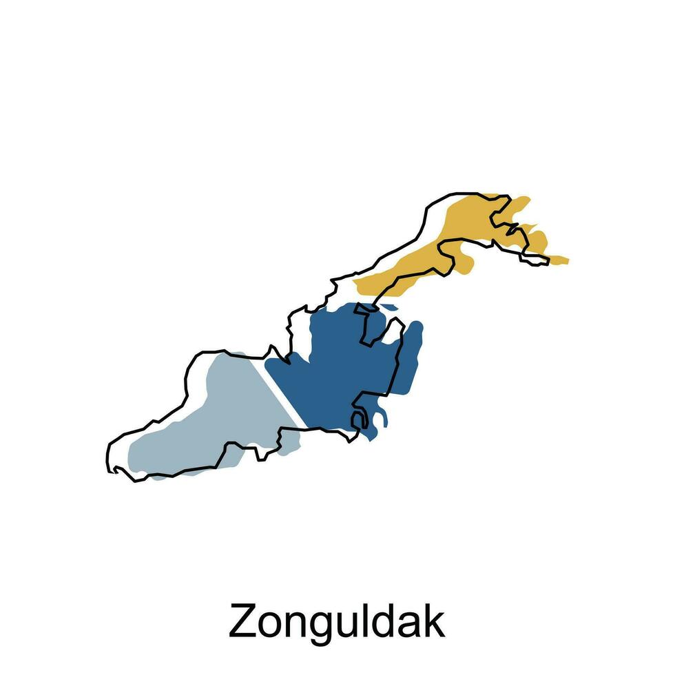 carte de zonguldak Province de dinde illustration conception, dinde monde carte international vecteur modèle