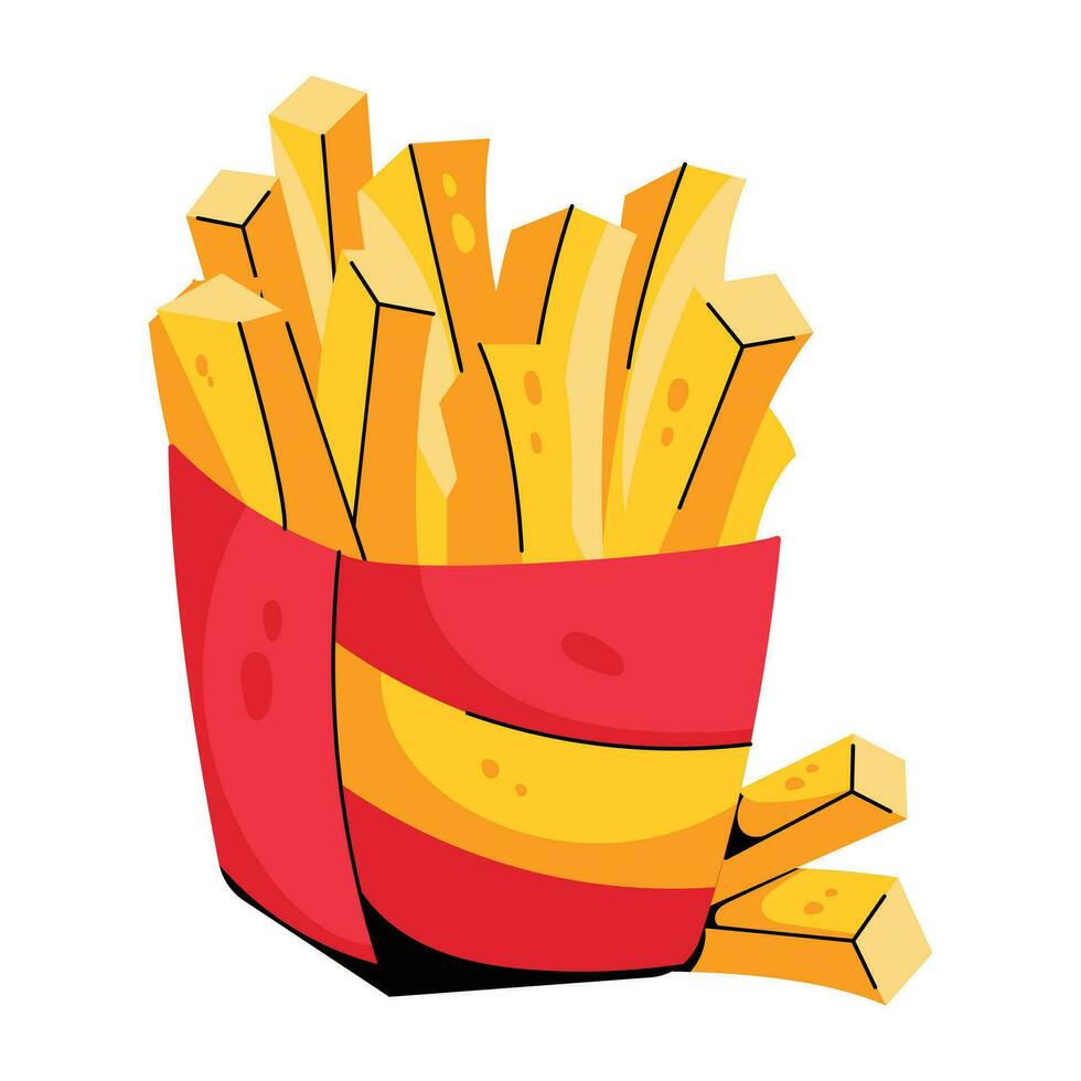 concepts de frites à la mode vecteur