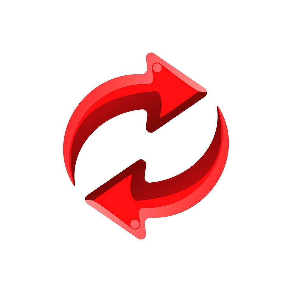 rouge La Flèche cercle signe plat icône vecteur