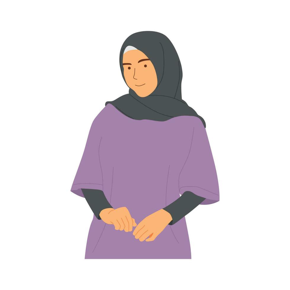 vecteur illustration de musulman femme portant hijab