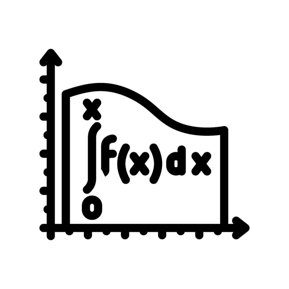 intégral math science éducation ligne icône vecteur illustration