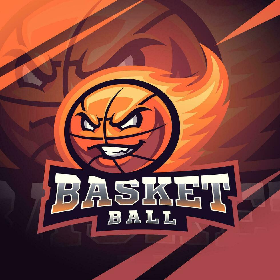 panier Balle esport mascotte logo conception vecteur