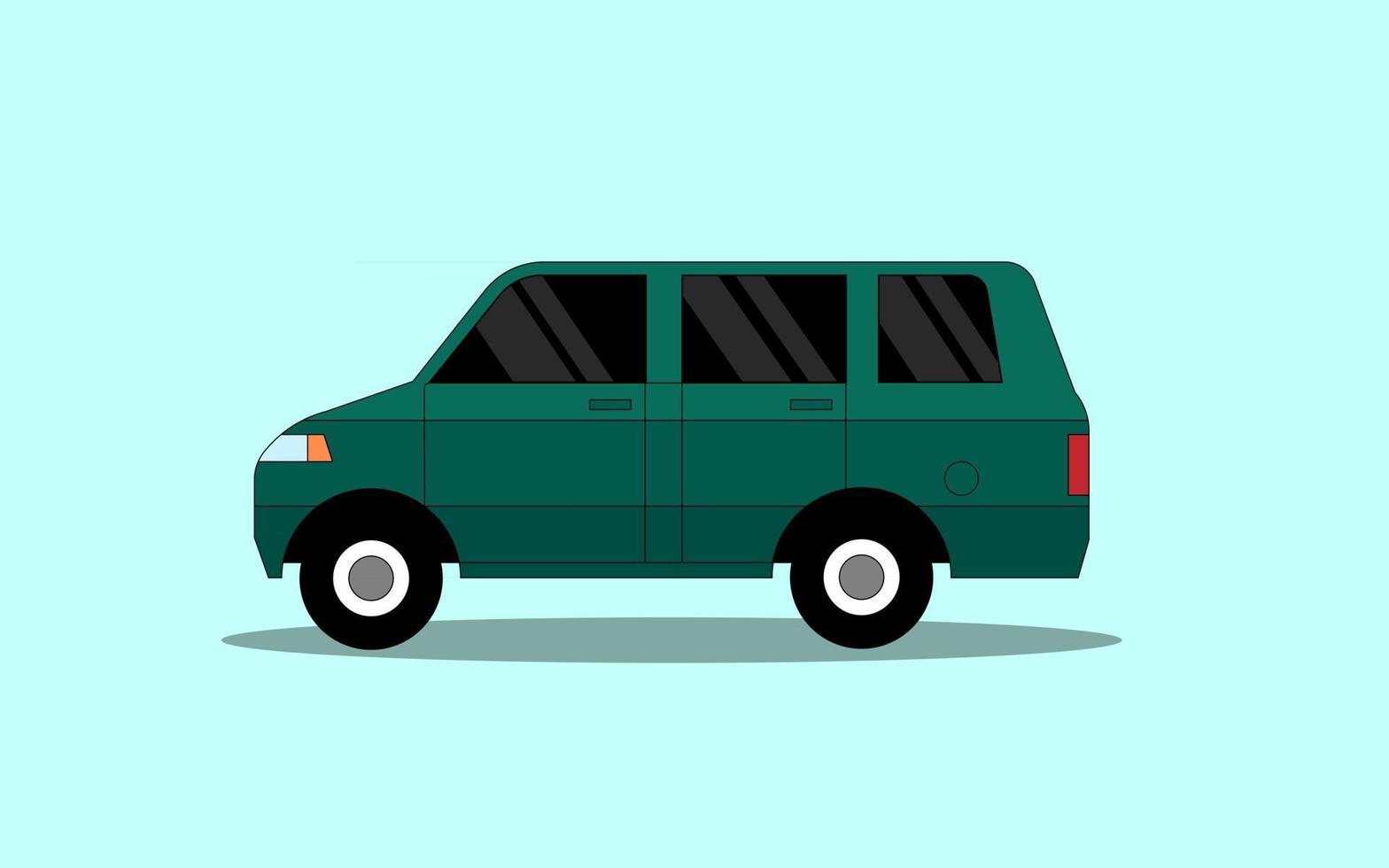 illustration de minibus de dessin animé de vecteur