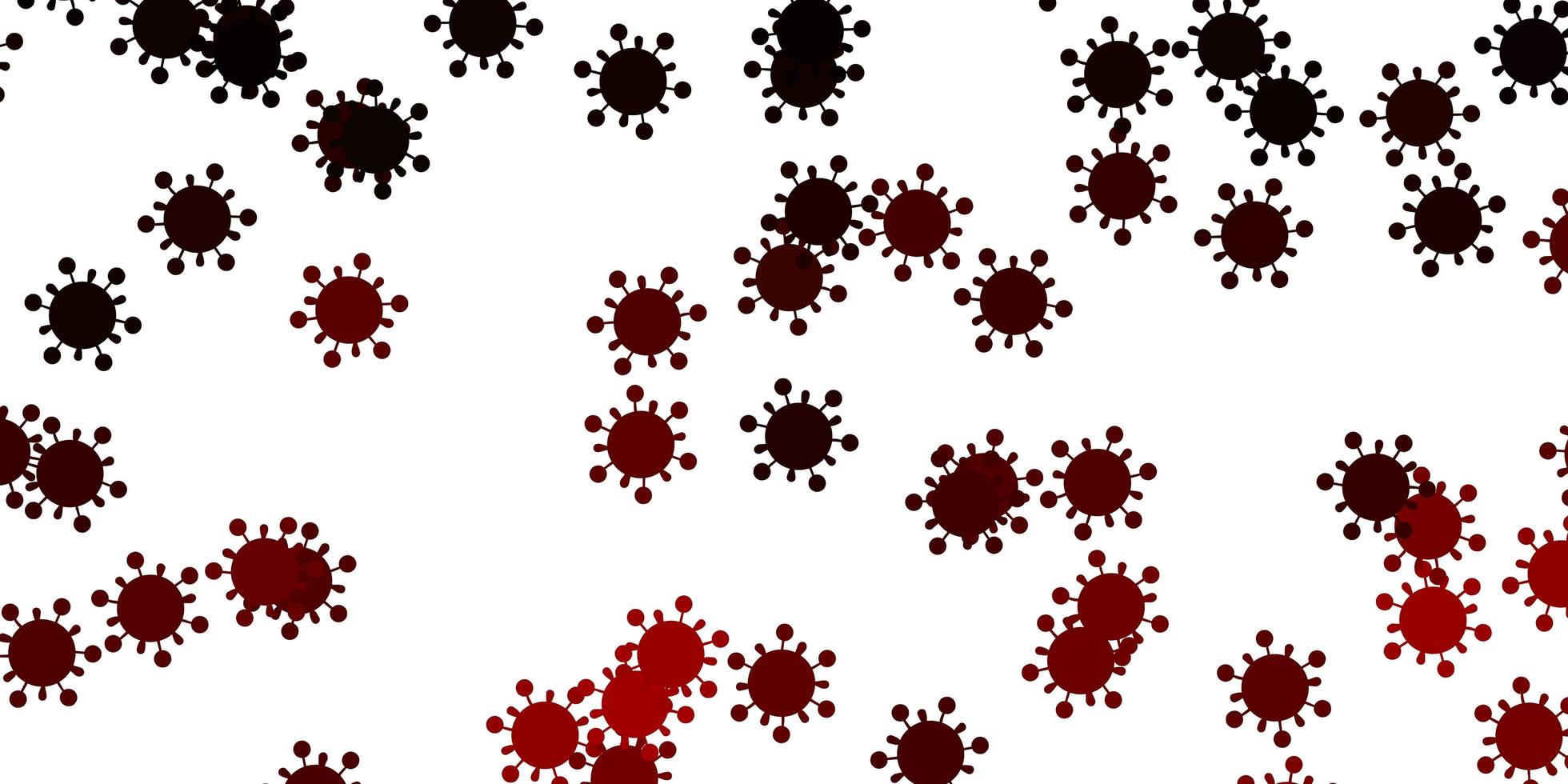 toile de fond de vecteur marron clair avec symboles de virus