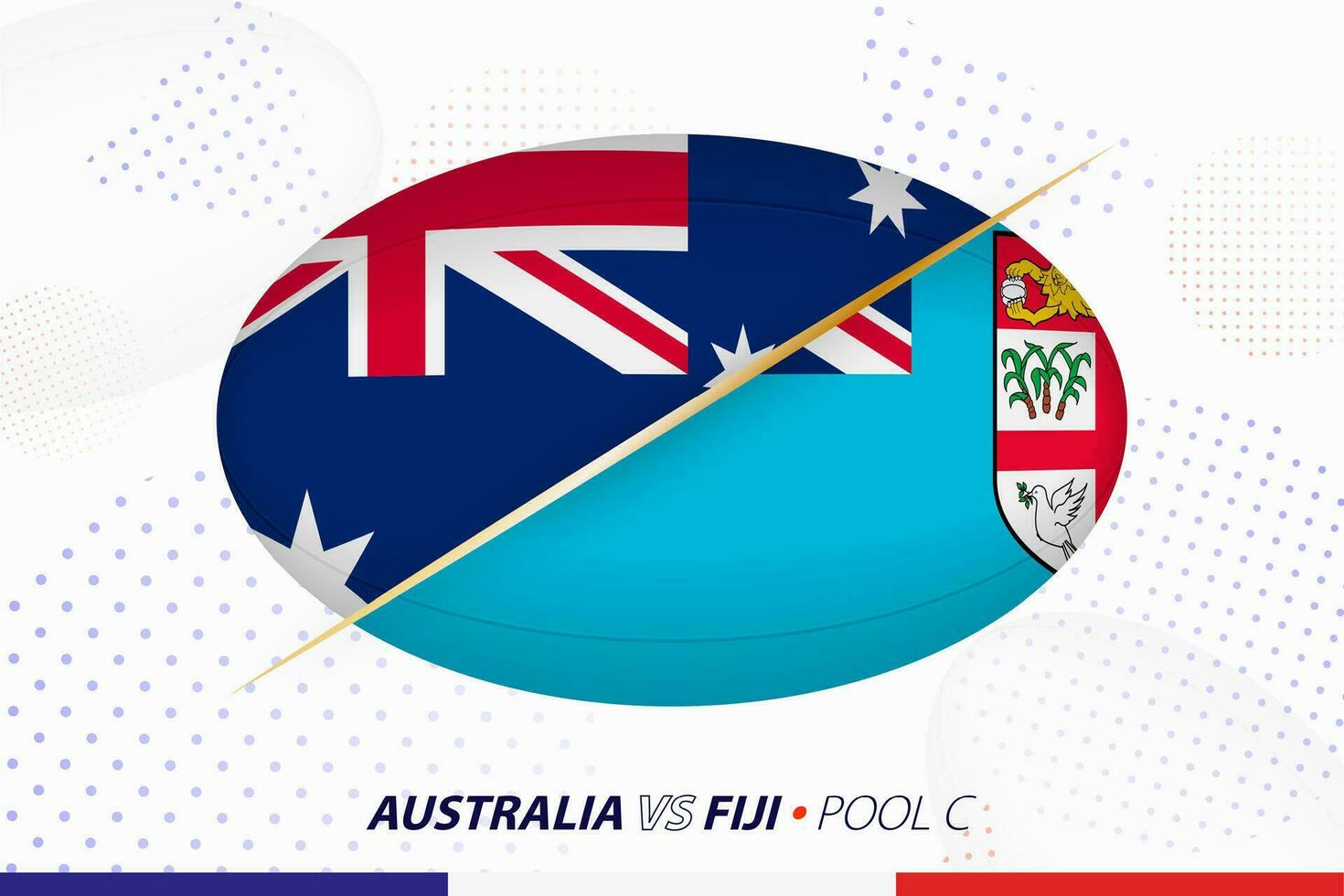 le rugby rencontre entre Australie et Fidji, concept pour le rugby tournoi. vecteur