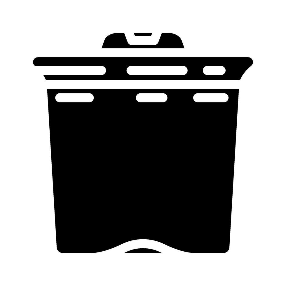 le déjeuner boîte Plastique en bonne santé glyphe icône vecteur illustration