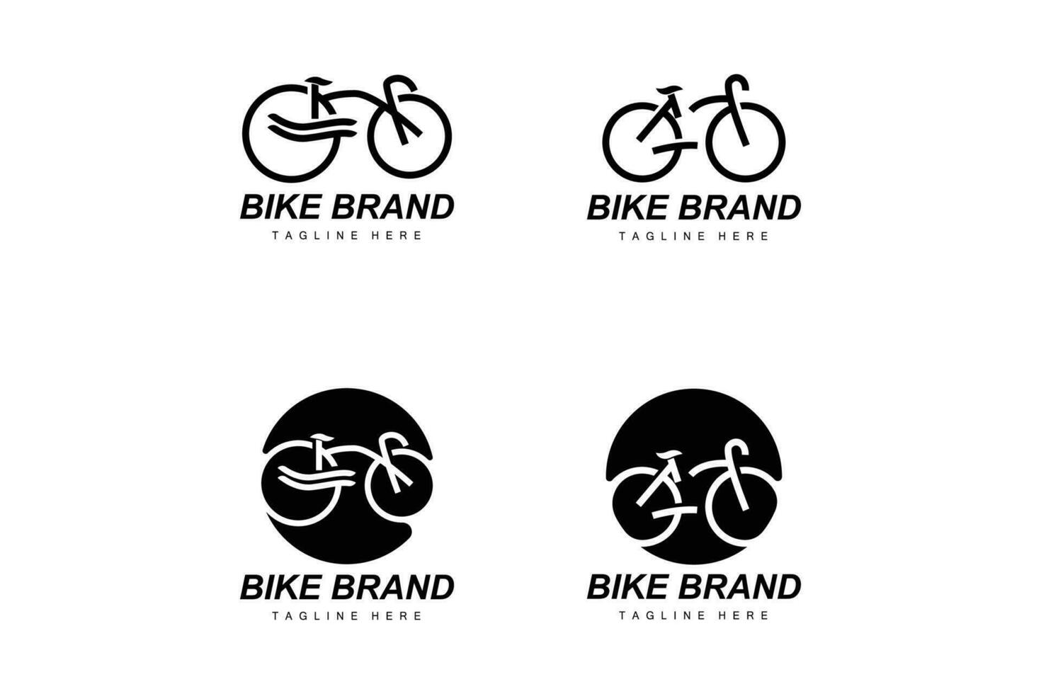 bicyclette logo. vélo sport branche vecteur, Facile minimaliste transport conception, modèle, silhouette vecteur