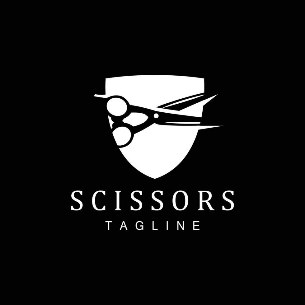 les ciseaux logo, rasoir vecteur, Facile coiffeur magasin conception, icône, arrière-plan, symbole, modèle vecteur