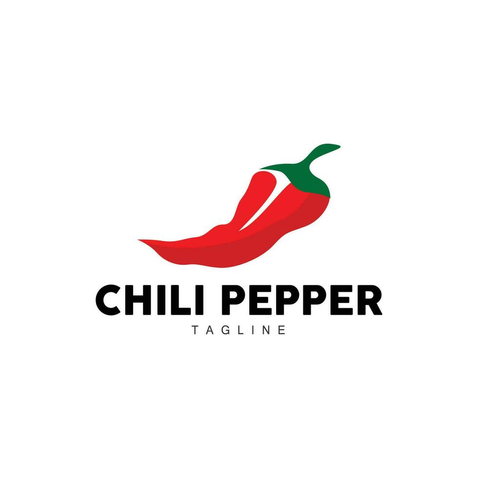 le Chili logo, et épicé rouge le Chili, jardin les plantes vecteur, silhouette illustration symbole vecteur