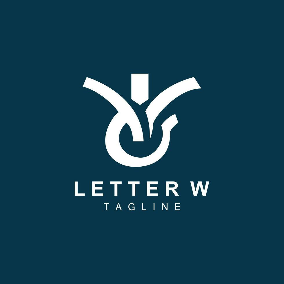 w lettre logo, alphabet initiale vecteur, Facile logotype conception, icône symbole modèle illustration vecteur