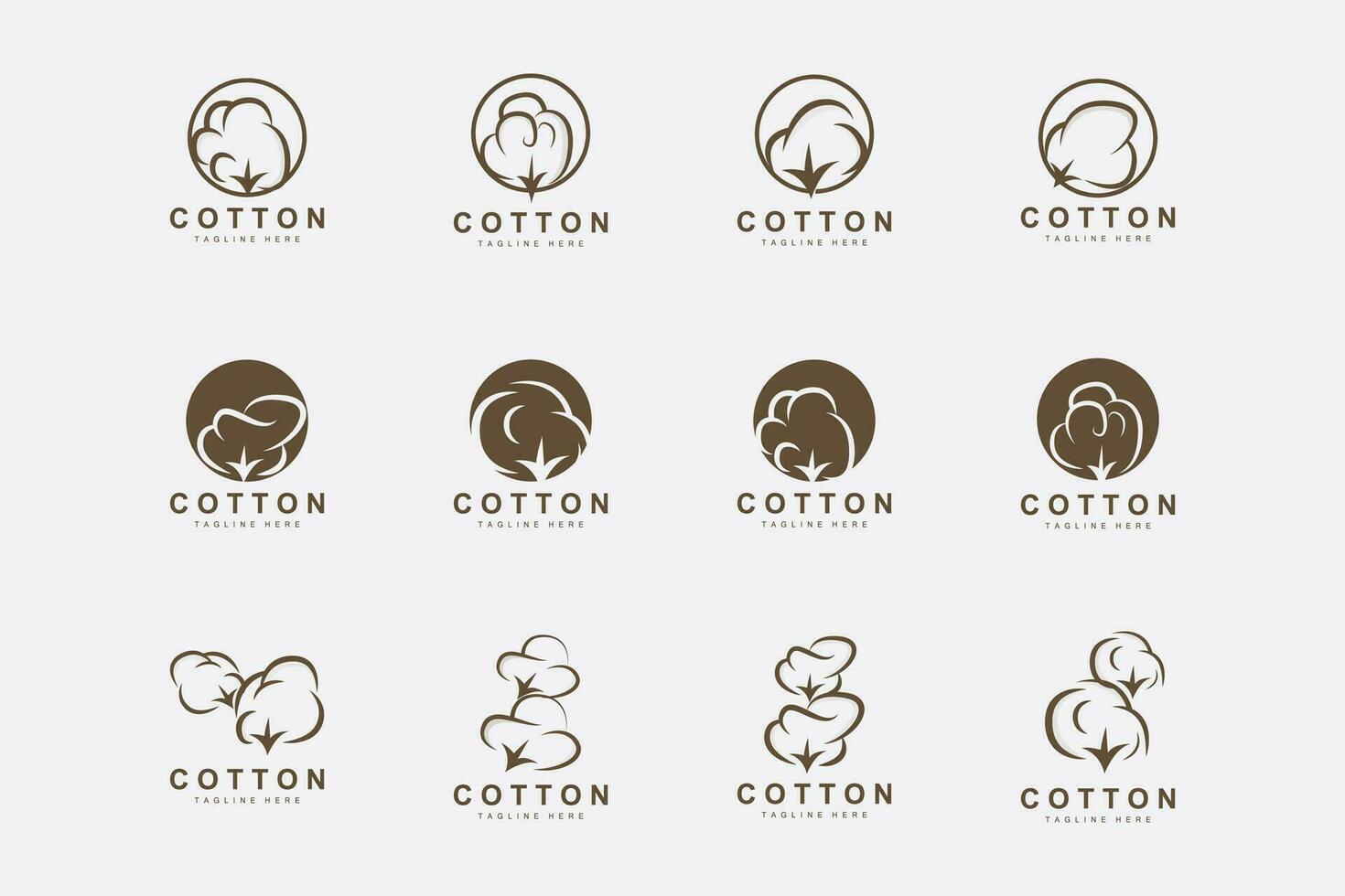 coton logo, doux coton fleur conception vecteur Naturel biologique les plantes vêtements matériaux et beauté textiles