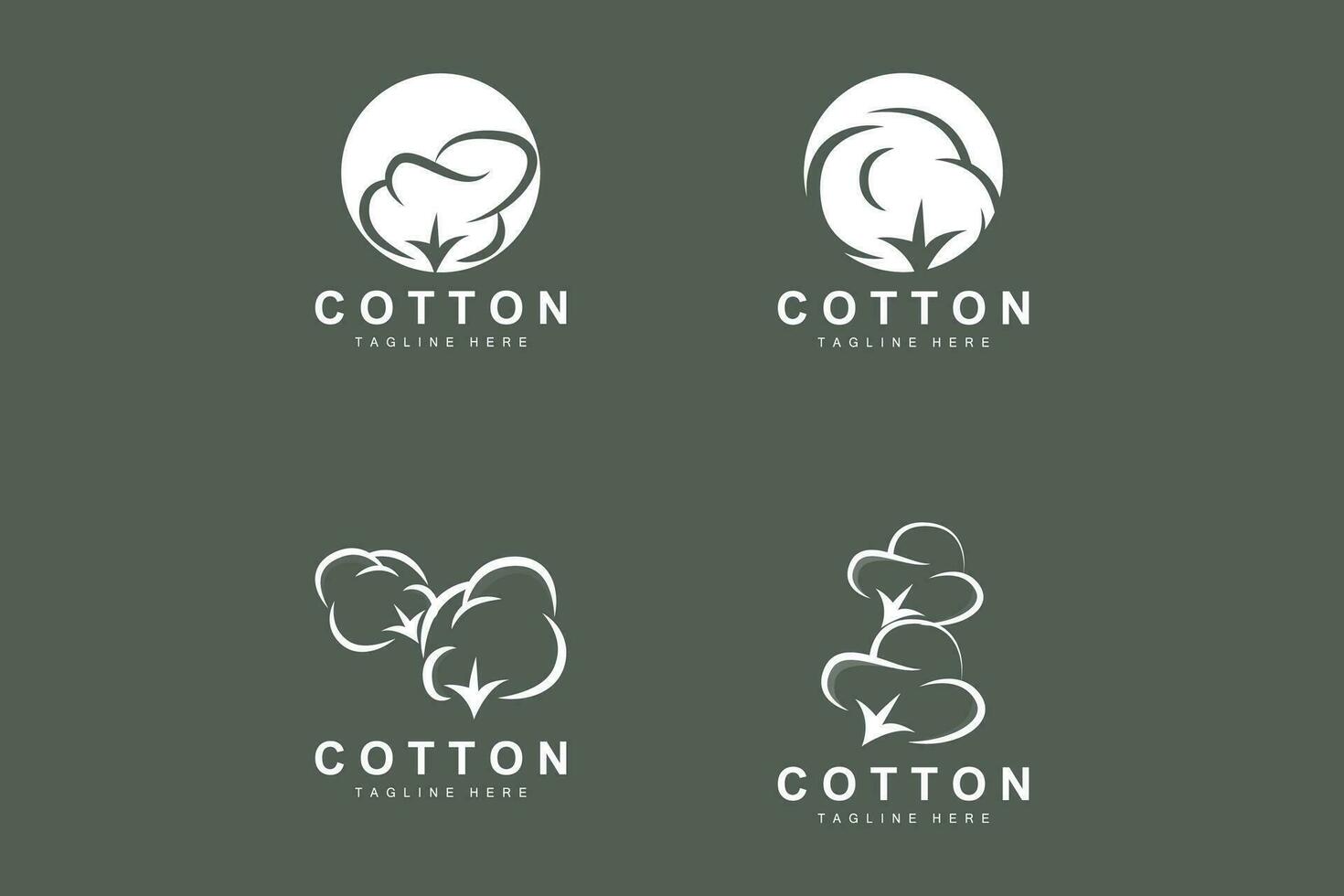 coton logo, doux coton fleur conception vecteur Naturel biologique les plantes vêtements matériaux et beauté textiles