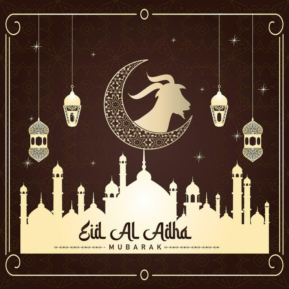 eid Al adha mubarak modèle vecteur