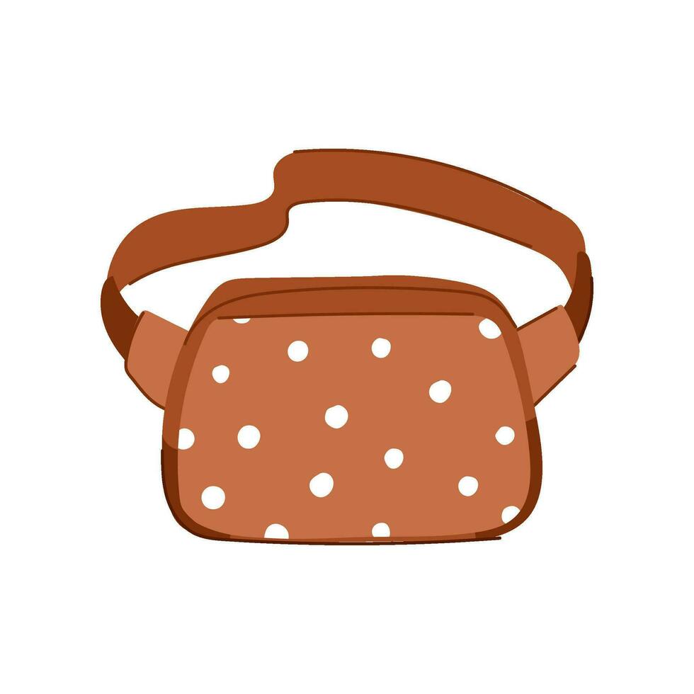 illustration vectorielle de dessin animé de sac de taille à glissière vecteur