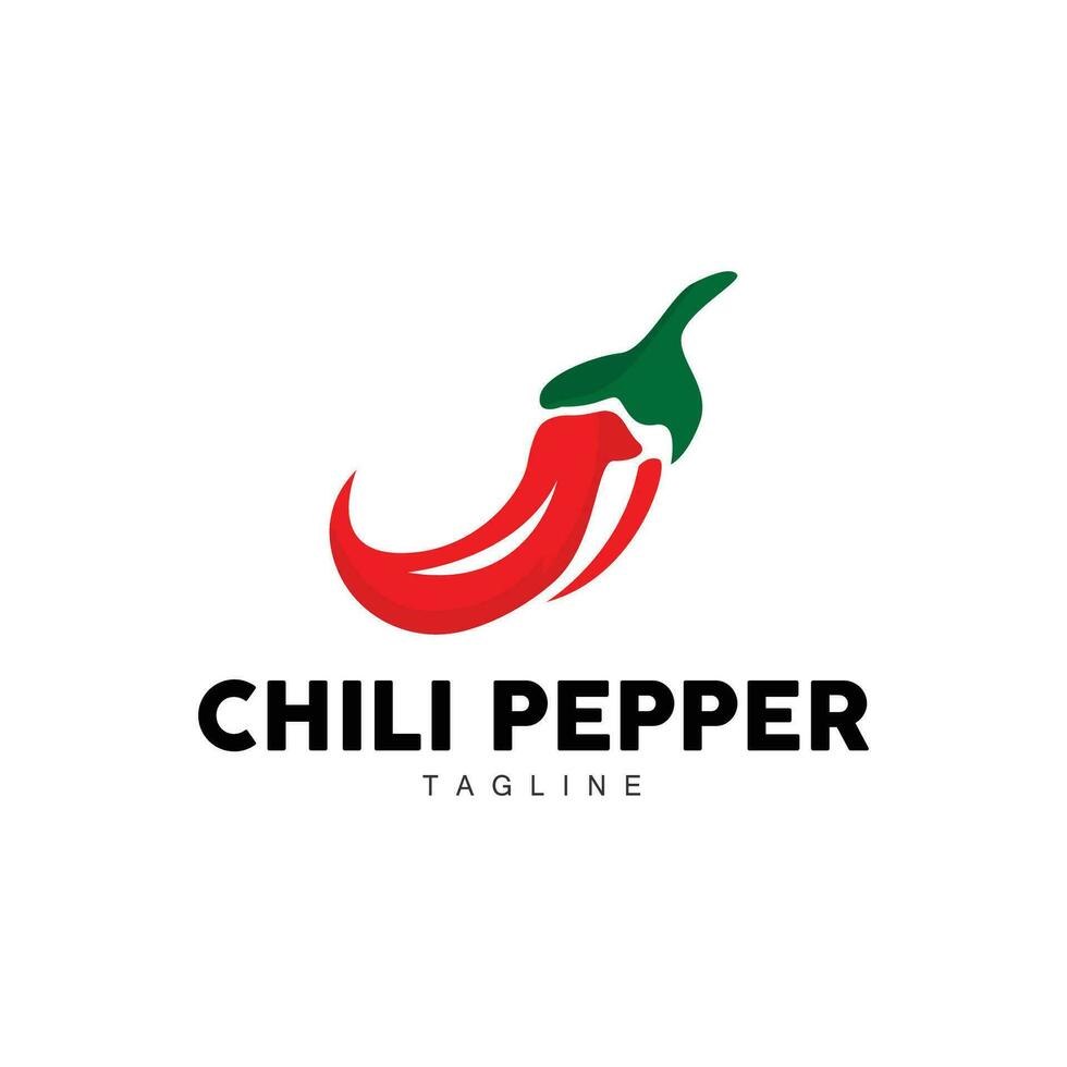 le Chili logo, et épicé rouge le Chili, jardin les plantes vecteur, silhouette illustration symbole vecteur