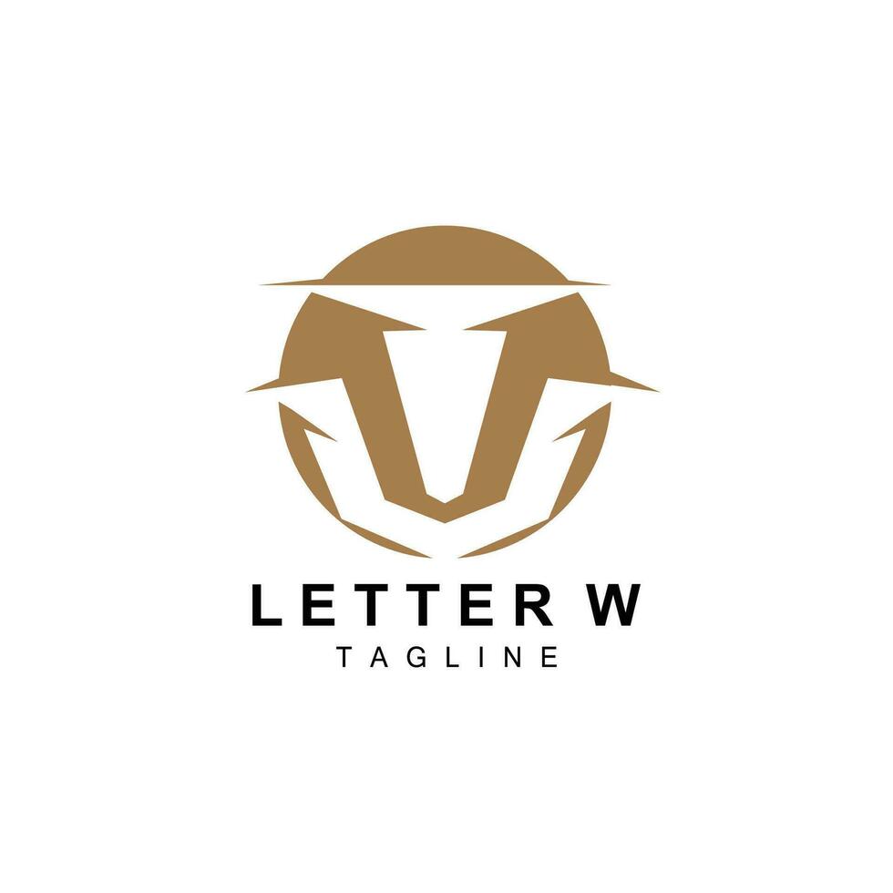 w lettre logo, alphabet initiale vecteur, Facile logotype conception, icône symbole modèle illustration vecteur